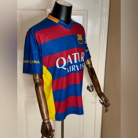 LEO MESSI QATAR AIRWAYS BARCELONA COPIA NON CONFORME ALL ORIGINALE JERSEY Medium - Picture 4 of 10